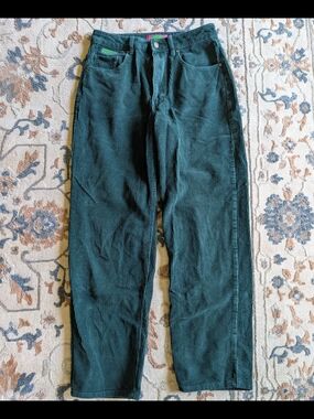 Empyre Women's Dark Teal Corduroy Flare Pants